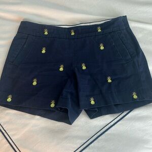 J.Crew Navy Pineapple Shorts